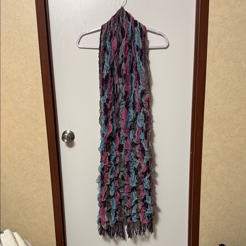 Multicolor Ruffled Scarf